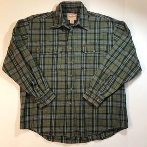 Woolrich Men’s Plaid Flannel Button Up Sz XL